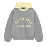 Ess. Nylon Fleece Hoodie 'Dark Heather Oatmeal Garden Yellow'