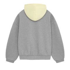 Ess. Nylon Fleece Hoodie 'Dark Heather Oatmeal Garden Yellow'