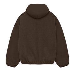 Ess. Nylon Fleece Hoodie 'Heather Wood Wood'