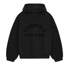 Ess. Nylon Fleece Hoodie 'Jet Black Jet Black'