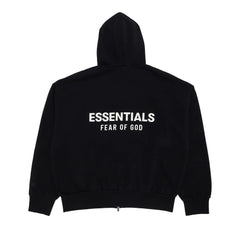Ess. Classic Full Zip-Up Hoodie 'Jet Black'