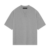 Ess. V Neck T-Shirt 'Dark Heather Oatmeal'