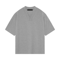 Ess. V Neck T-Shirt 'Dark Heather Oatmeal'