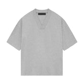 Ess. V Neck T-Shirt 'Light Heather Grey'