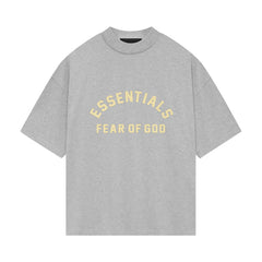 Ess. Heavy Jersey Crewneck T-Shirt 'Light Heather Grey'