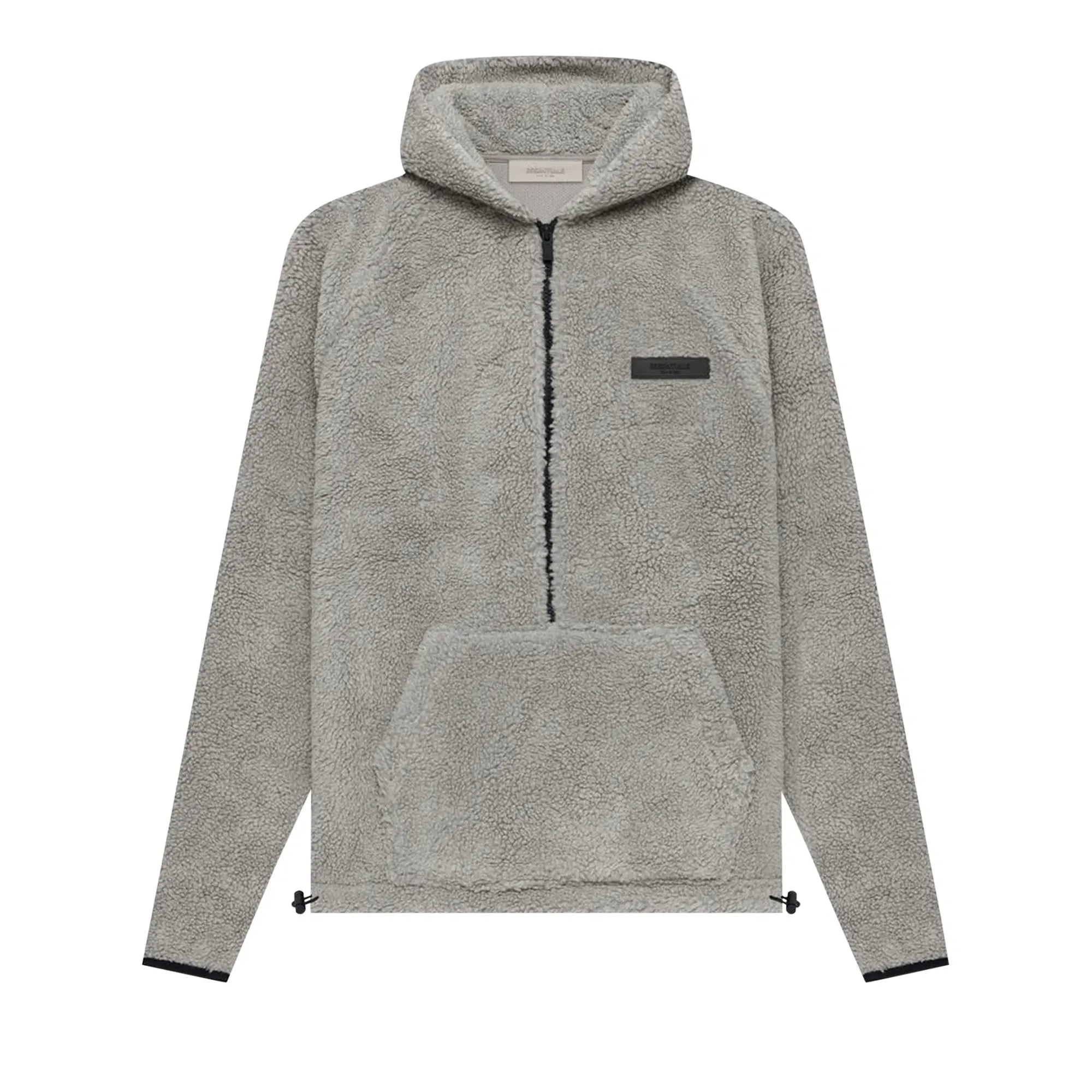 Ess. Polar Fleece Half Zip Hoodie 'Dark Oatmeal'--192BT212152F