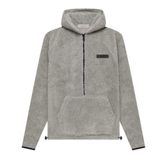 Ess. Polar Fleece Half Zip Hoodie 'Dark Oatmeal'--192BT212152F