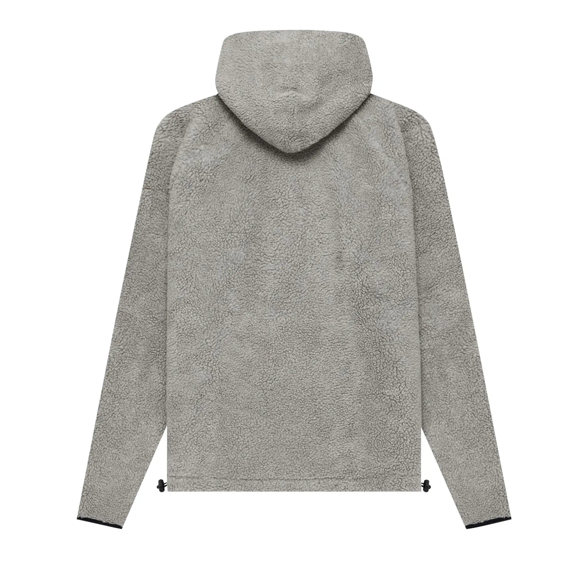 Ess. Polar Fleece Half Zip Hoodie 'Dark Oatmeal'--192BT212152F