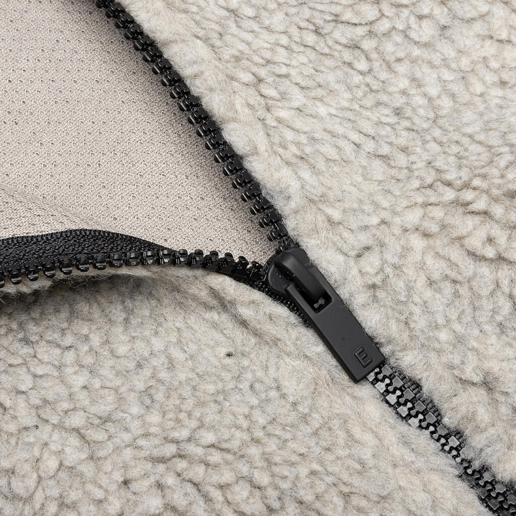 Ess. Polar Fleece Half Zip Hoodie 'Dark Oatmeal'--192BT212152F