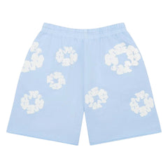 D.T. The Cotton Wreath Sweat Shorts 'Powder Blue'