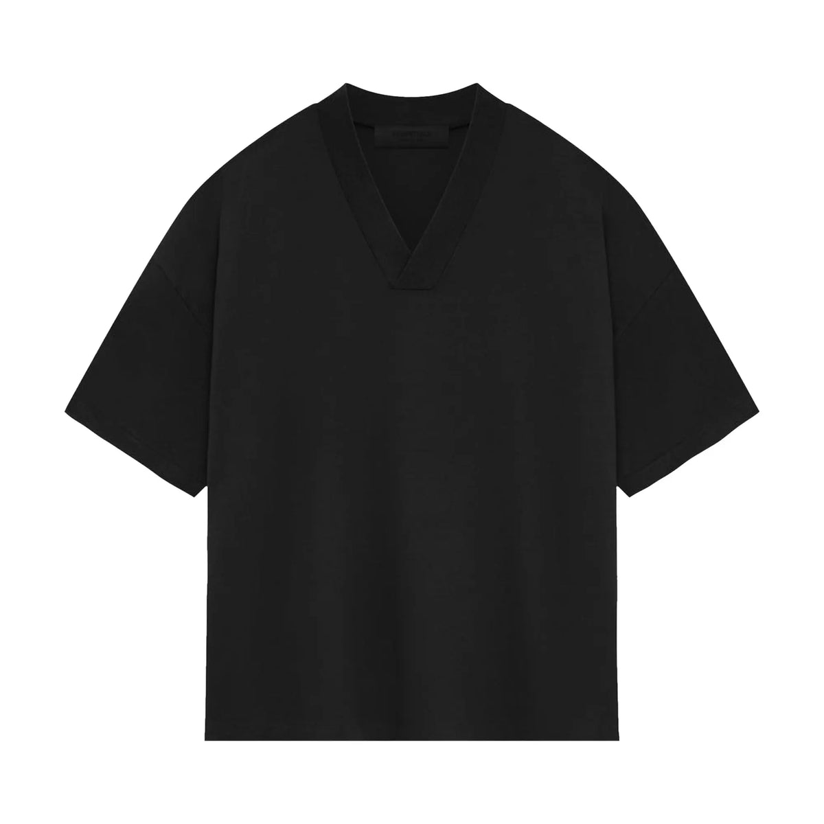 Ess. V Neck T-Shirt 'Jet Black'