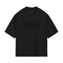 Ess. V Neck T-Shirt 'Jet Black'