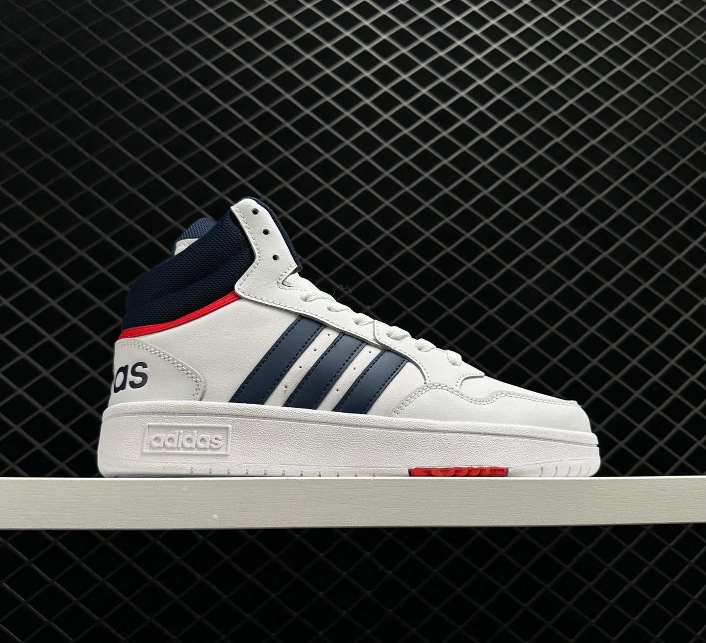 Adidas Hoops 3.0 White Navy Red GY5543 - Premium Basketball Shoes