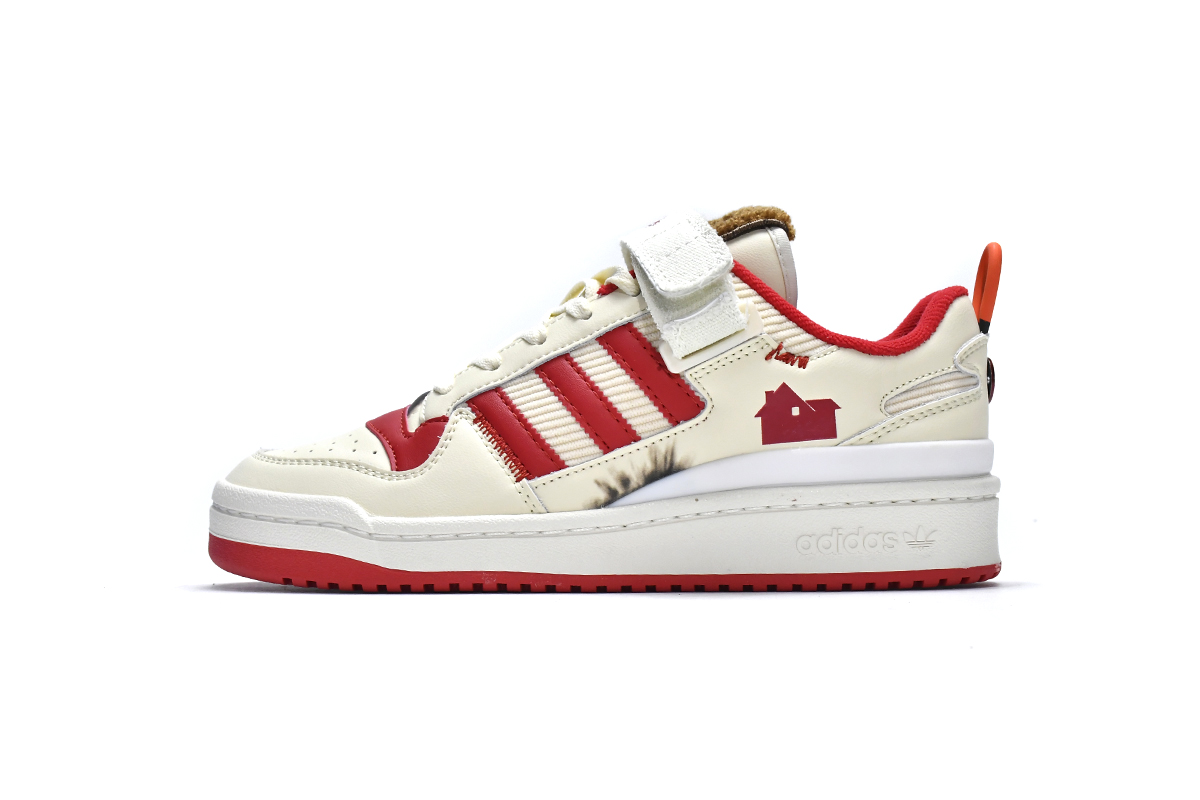 Adidas Originals Forum 84 Low Home Alone Sneakers - White/Red (Unisex, GZ4378)
