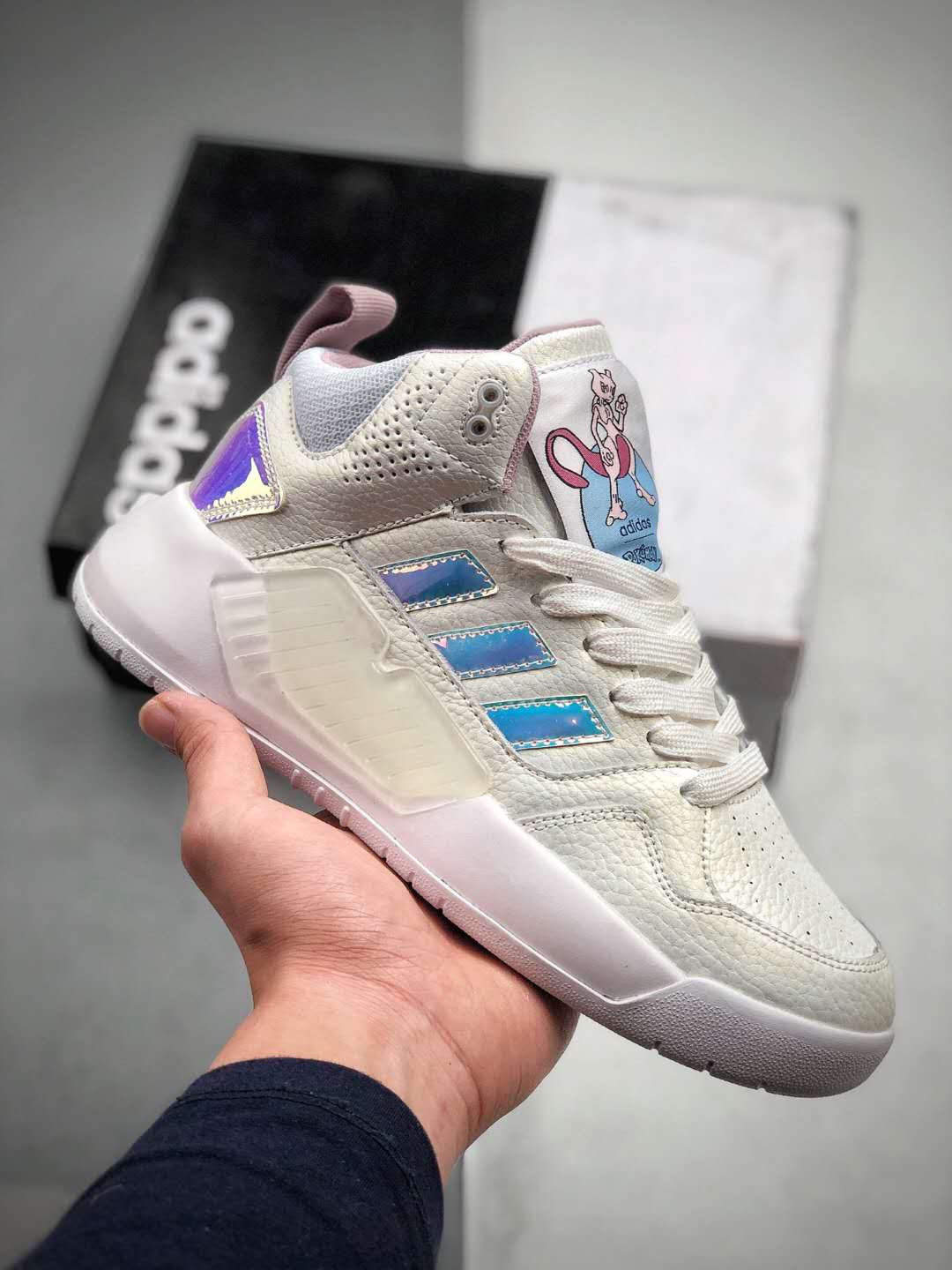 Adidas Neo Play9Tis 2.0 Pokemon Mewtwo White Mauve FV5998 - Stylish and Unique Pokemon-themed Sneakers