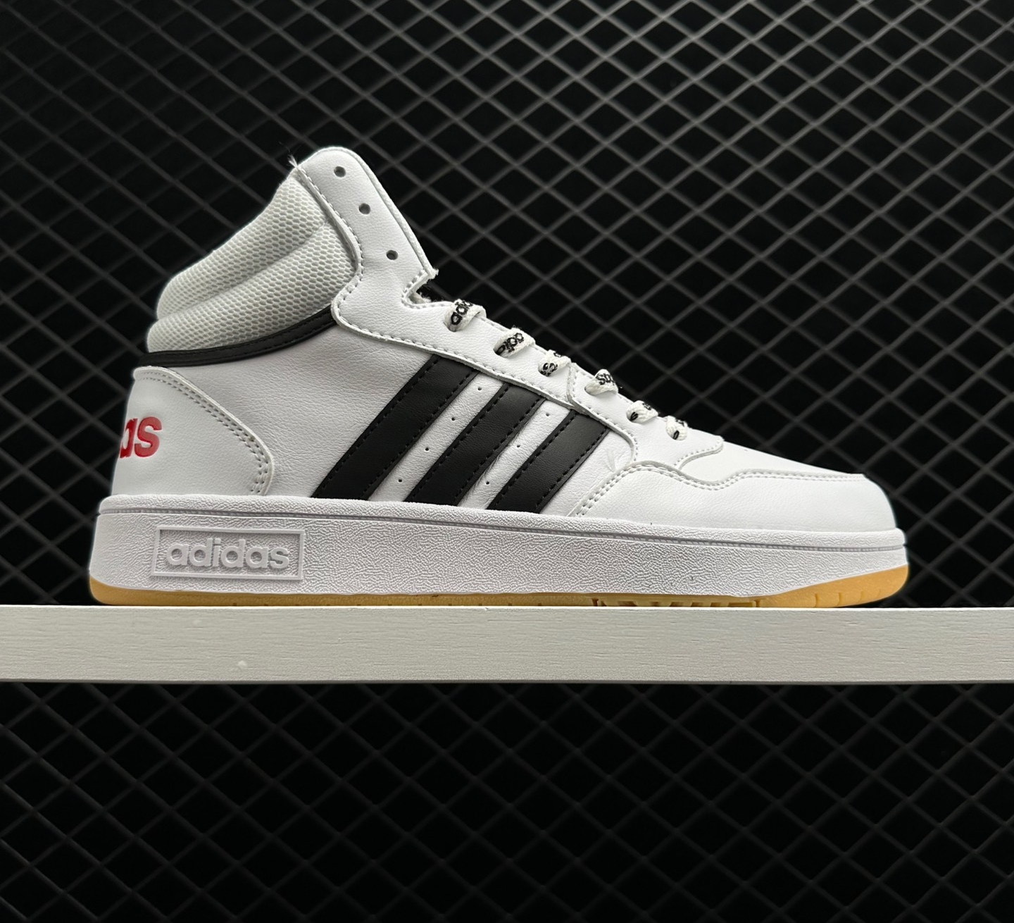 Adidas Hoops 3.0 Mid Sneakers - White Navy Gum | Classic Style & Superior Comfort.