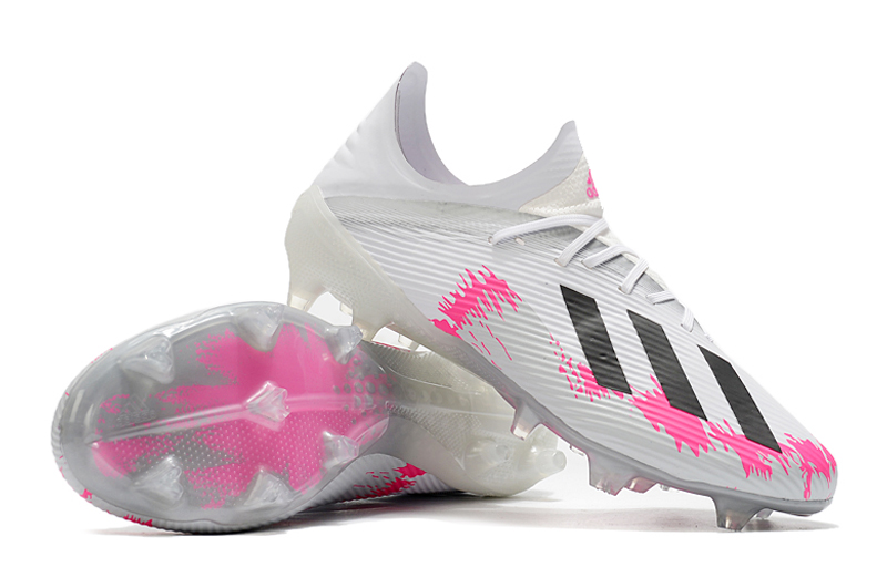 Adidas X 19.1 FG White Shock Pink Soccer Cleats - EG7125
