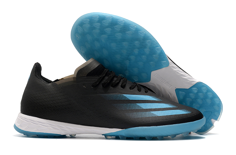 Adidas X Ghosted.1 TF Black Blue - Superior Turf Soccer Shoes