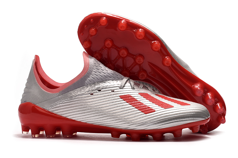 Adidas X 19.1 FG Firm Ground 'Silver Hi-Res Red' F35315 - Sleek Design for Elite Performance