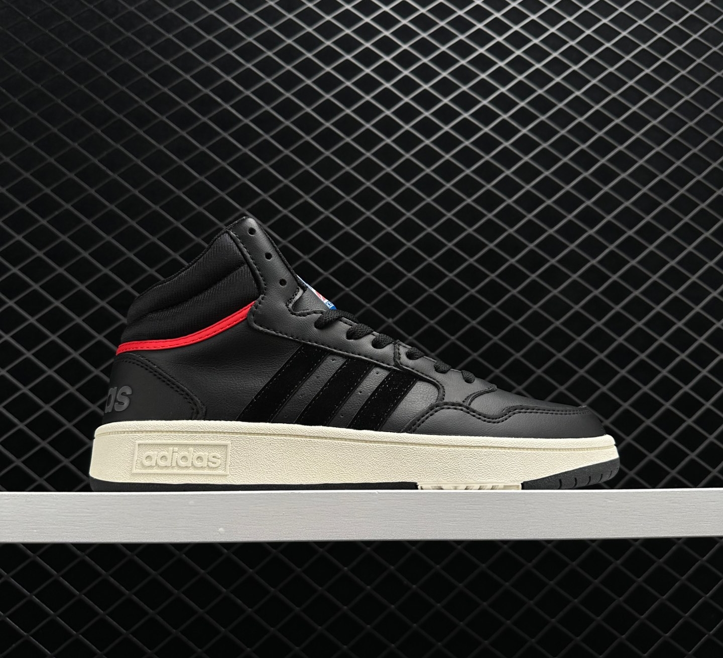 Adidas Hoops 3.0 Mid Black Vivid Red GZ1344 | Premium Basketball Sneakers