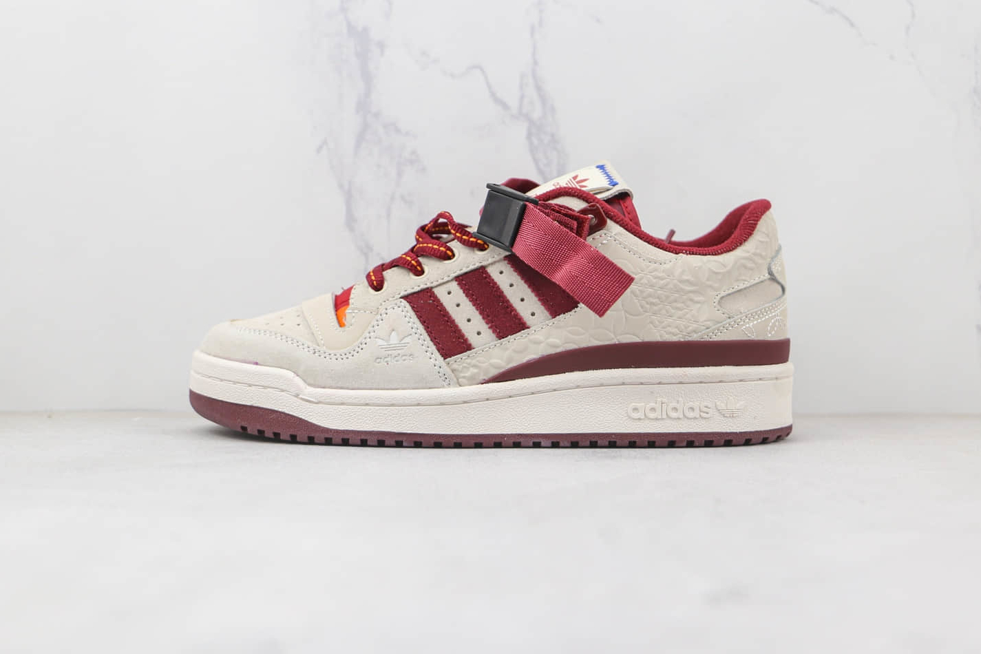 Adidas Originals Forum Low CNY Sneaker - Beige/White/Red GX8866