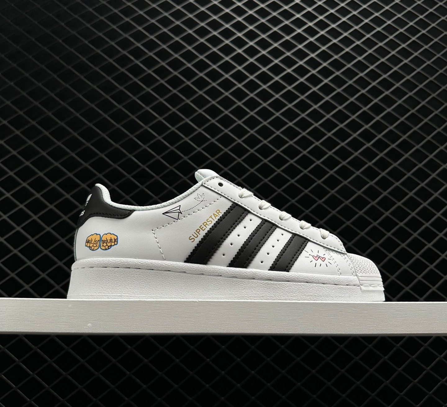 Adidas Originals Superstar J White Black Blue FX5202 - Stylish and Versatile Sneakers
