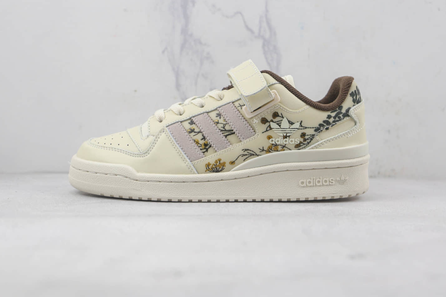 Adidas Originals Forum Low Creamwhite Light Purple Dark Green - GV6707