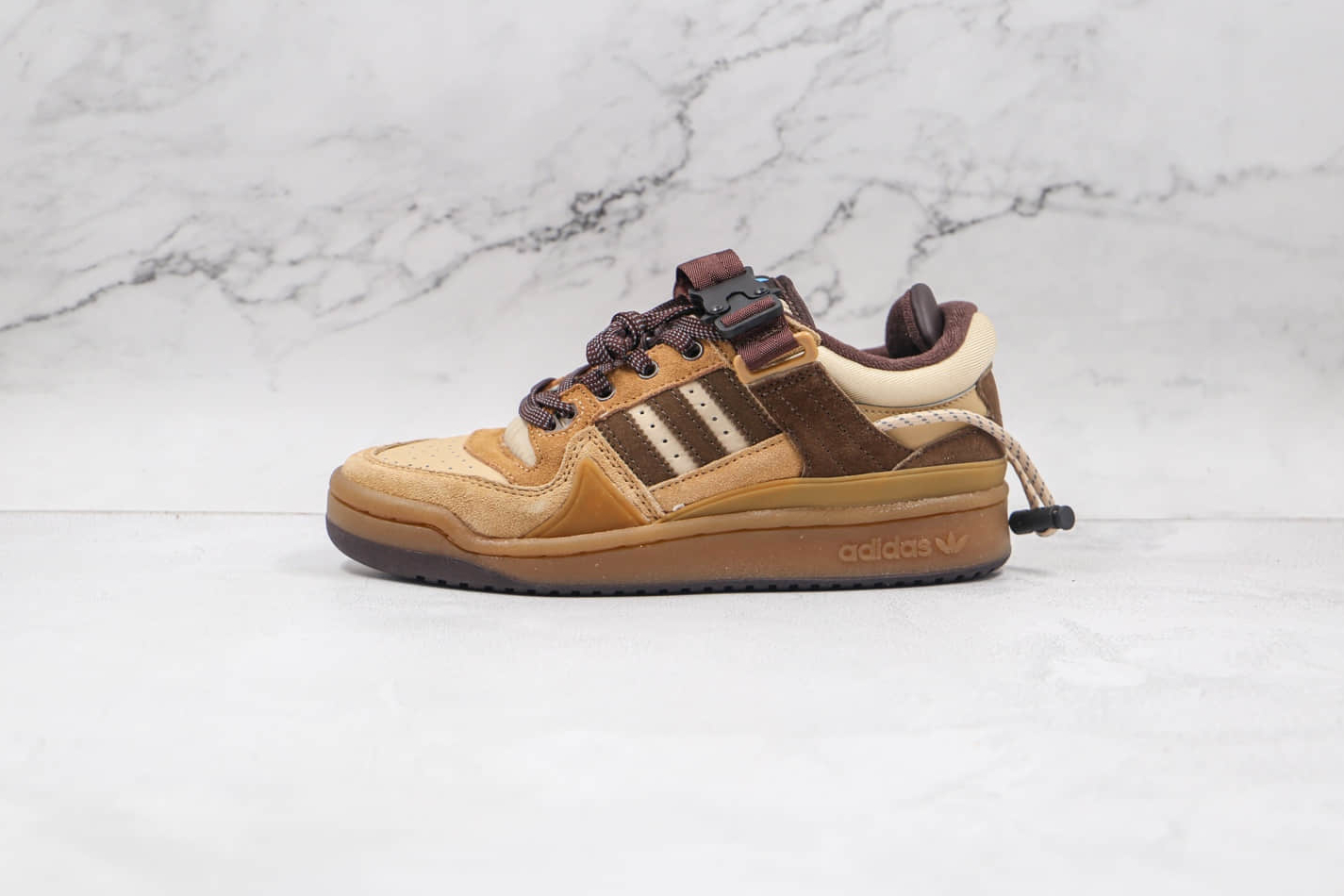 Adidas Bad Bunny x Forum Buckle Low 'The First Cafe' GW0264 - Limited Edition Collaboration Sneakers