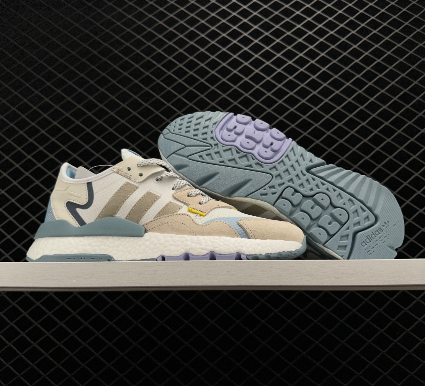 Adidas Nite Jogger Boost Light Blue Cloud White Grey IF0419 | Latest Collection, Comfortable Sneakers