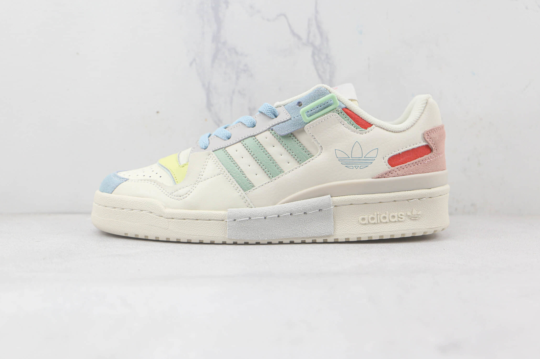 Adidas Originals Forum Exhibit Low Sneakers White Pink Blue GX4587