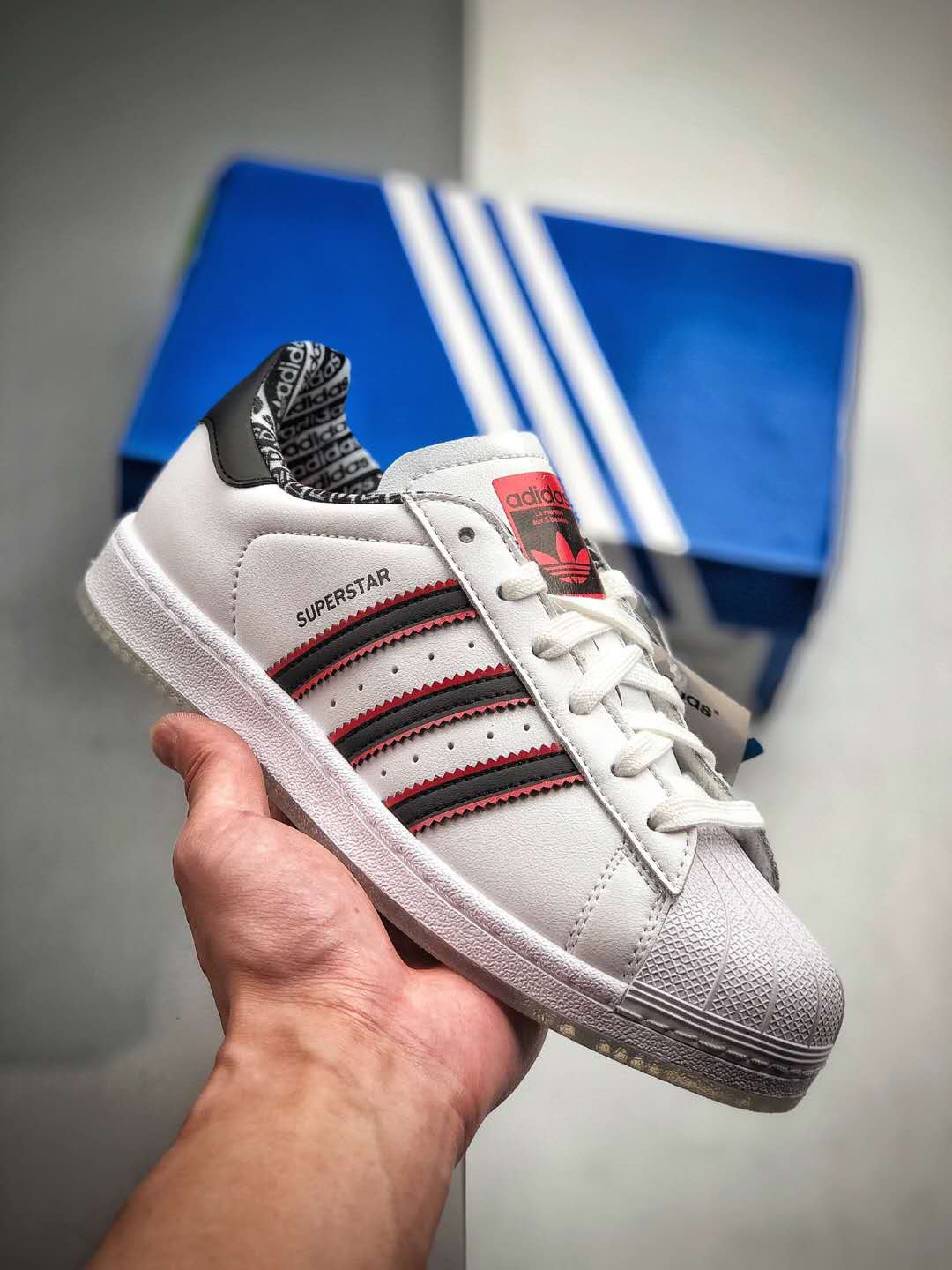 Adidas Originals Superstar Cloud FW6593 - White/Black/Red Sneakers