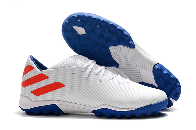 Adidas Nemeziz Messi 19.3 Turf White Blue F99930 - Performance and Style for Turf Players!