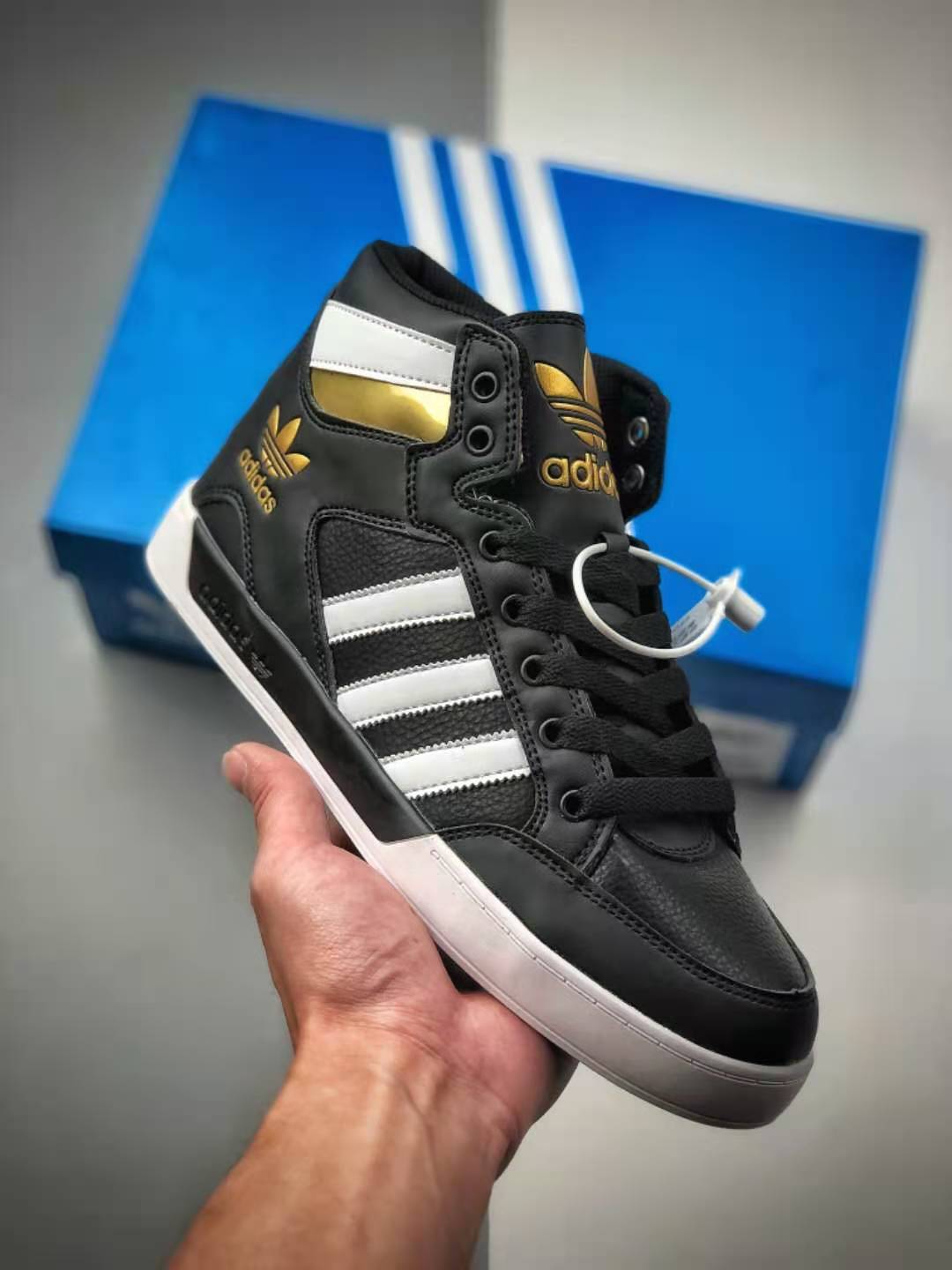 Adidas Hard Court High Black White Gold FV5327 - Stylish and Iconic Footwear