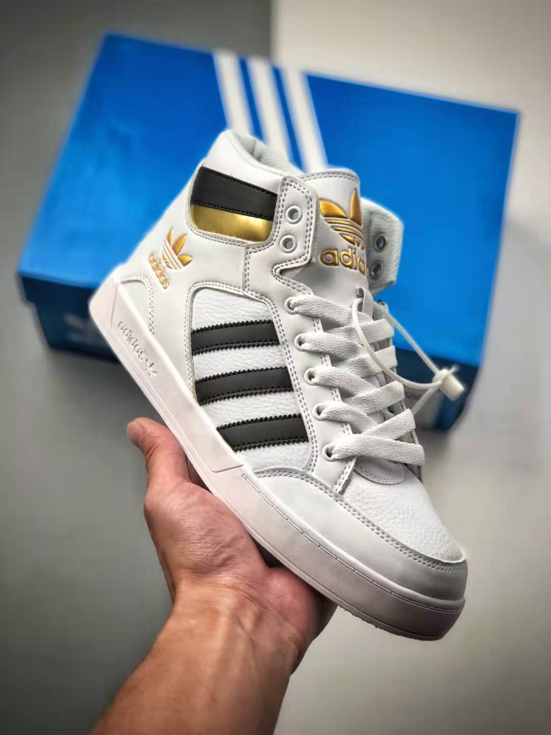 Adidas Hard Court High 'White Black Gold' FV5329 - Classic Style with a Modern Twist