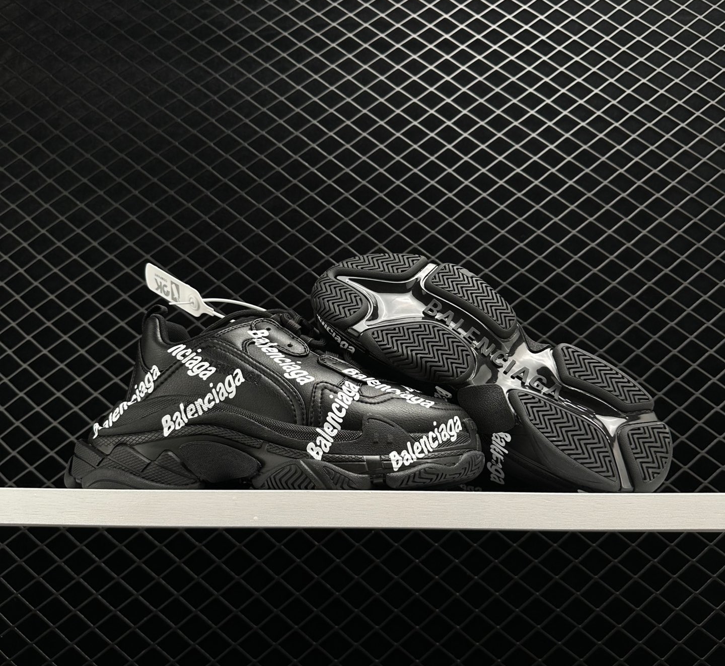 Balenciaga Triple S 'Logotype - Black' 536737 W2FAB 1090 - Shop Now!