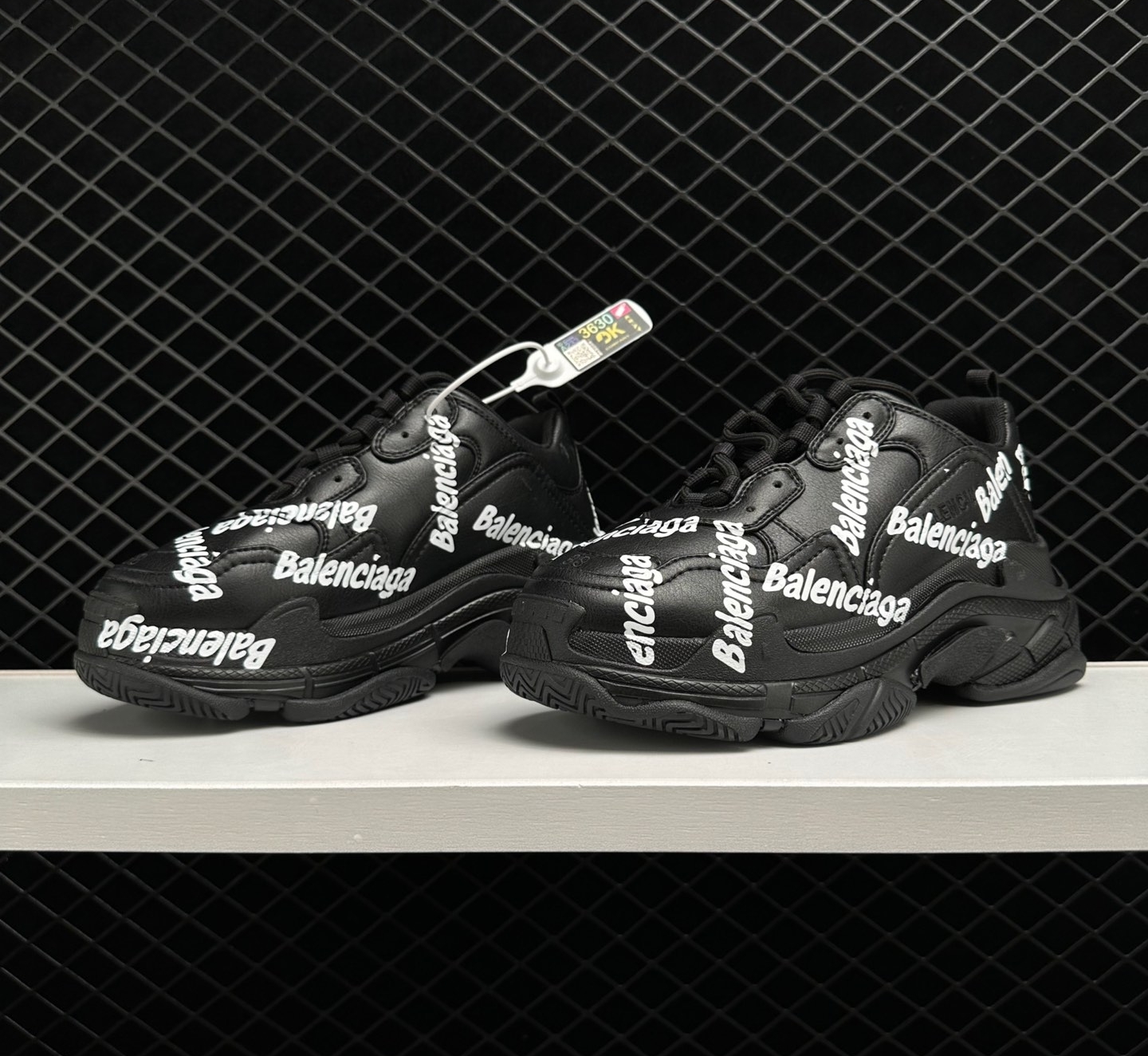Balenciaga Triple S 'Logotype - Black' 536737 W2FAB 1090 - Shop Now!