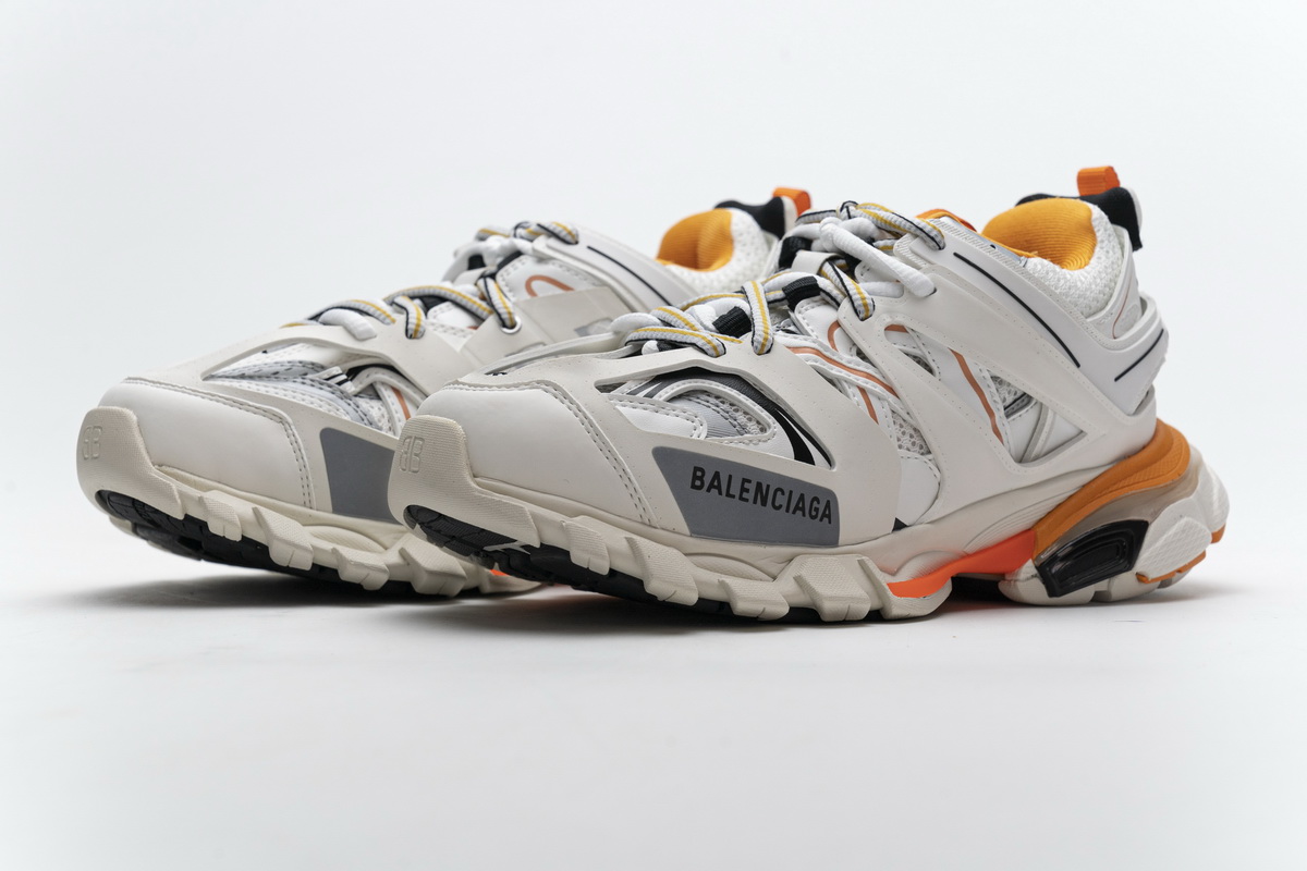 Balenciaga Wmns Track Trainer White Orange 542436 W1GB7 9059 - Stylish and Trendy Women's Sneakers