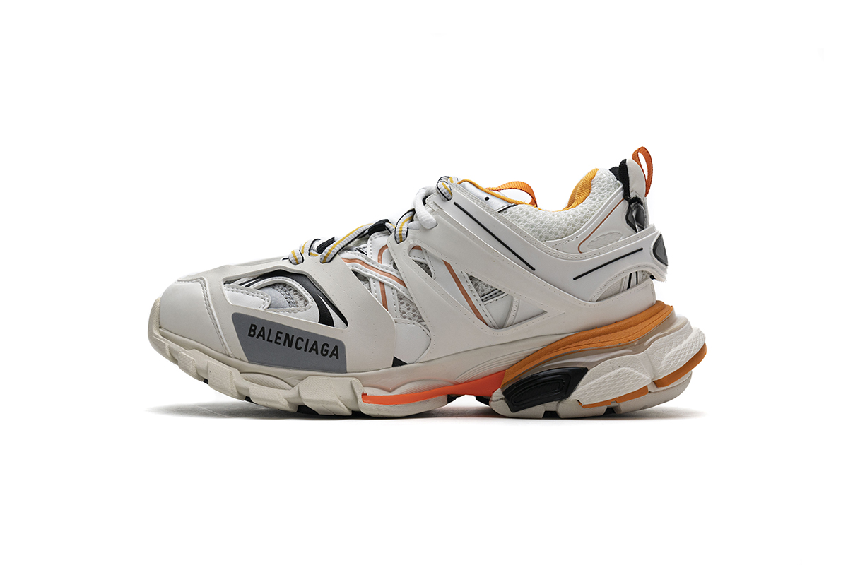 Balenciaga Wmns Track Trainer White Orange 542436 W1GB7 9059 - Stylish and Trendy Women's Sneakers