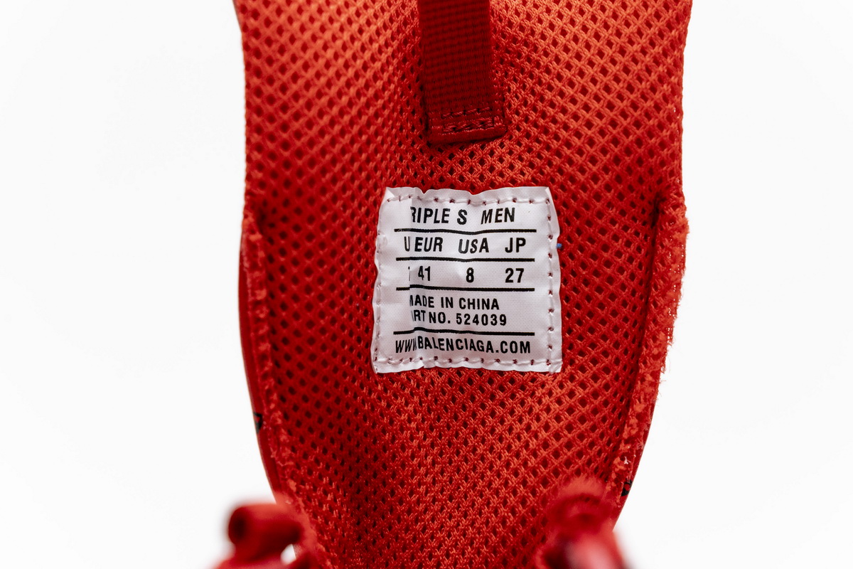 Balenciaga Wmns Triple S Sneaker 'All Over Logo - Bright Red' - Stylish and Vibrant Footwear