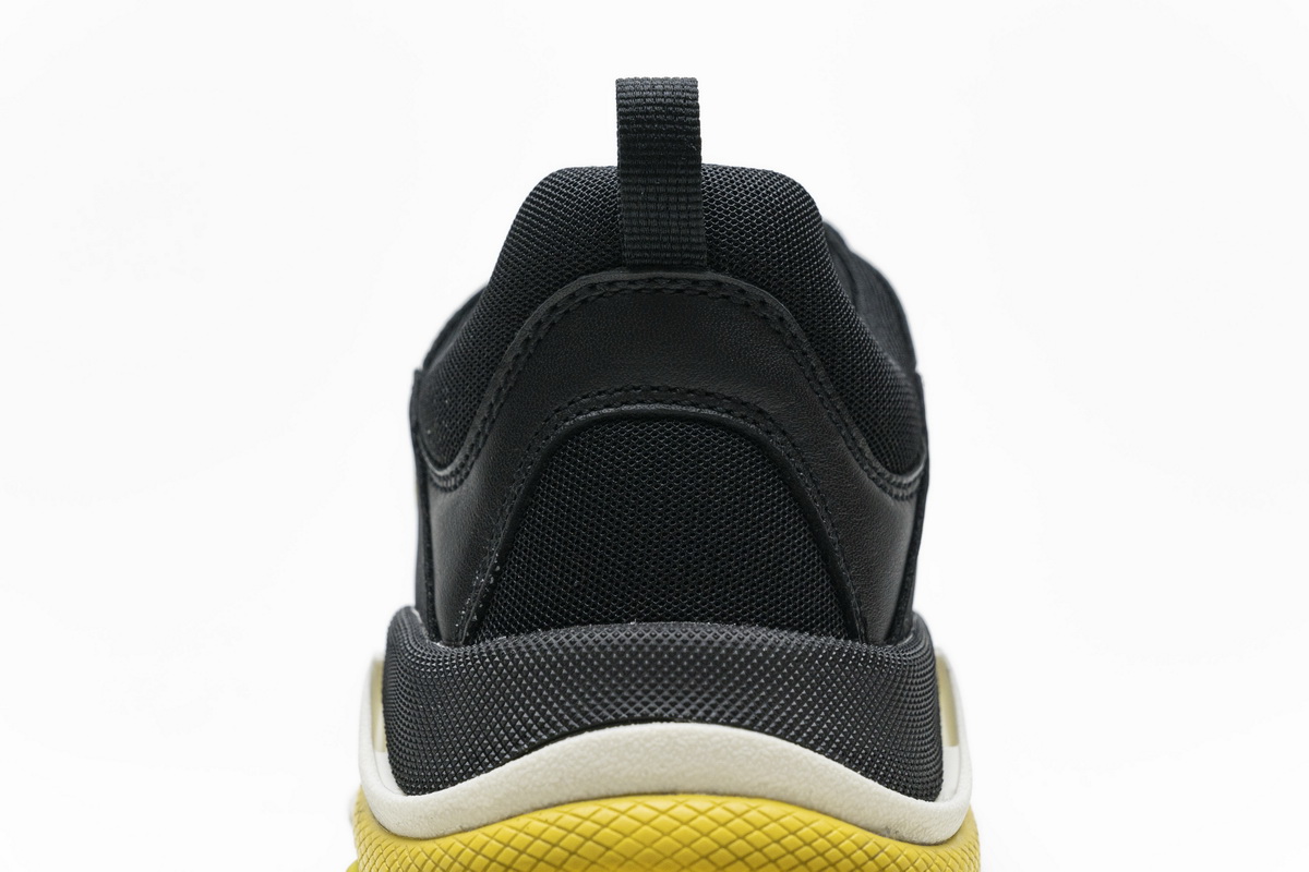 Balenciaga Triple S Black Yellow 483513 W06E1 1078 - Stylish and Trendy Footwear