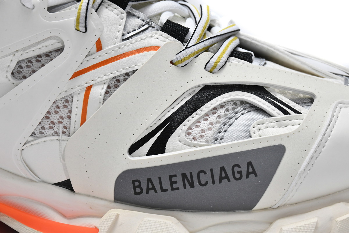 Balenciaga Track Trainer White Orange 542436 W1GB1 9059 - Shop Now!