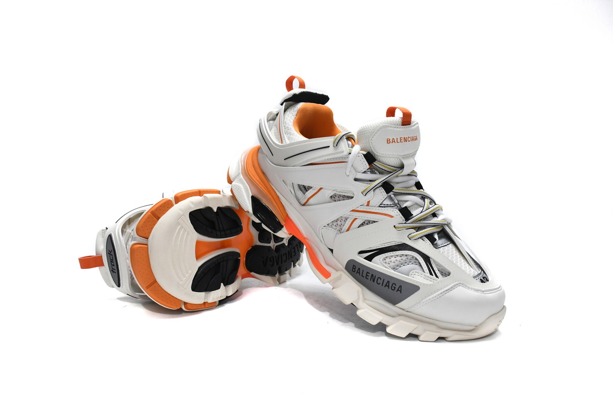 Balenciaga Track Trainer White Orange 542436 W1GB1 9059 - Shop Now!