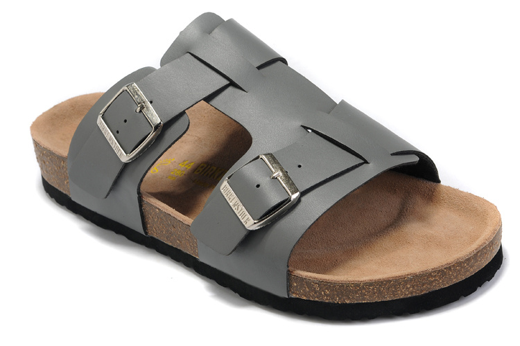 Birkenstock Riva Grey Leather Sandals | Stylish & Comfortable Footwear
