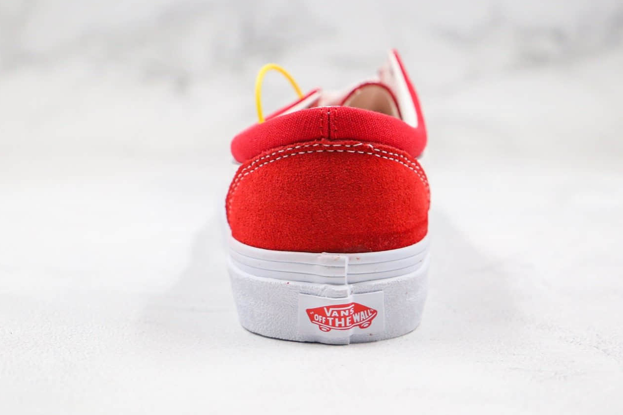 Vans Bold Ni Red White Unisex Racing Red VN0A3WLPULC - Stylish and Versatile Footwear