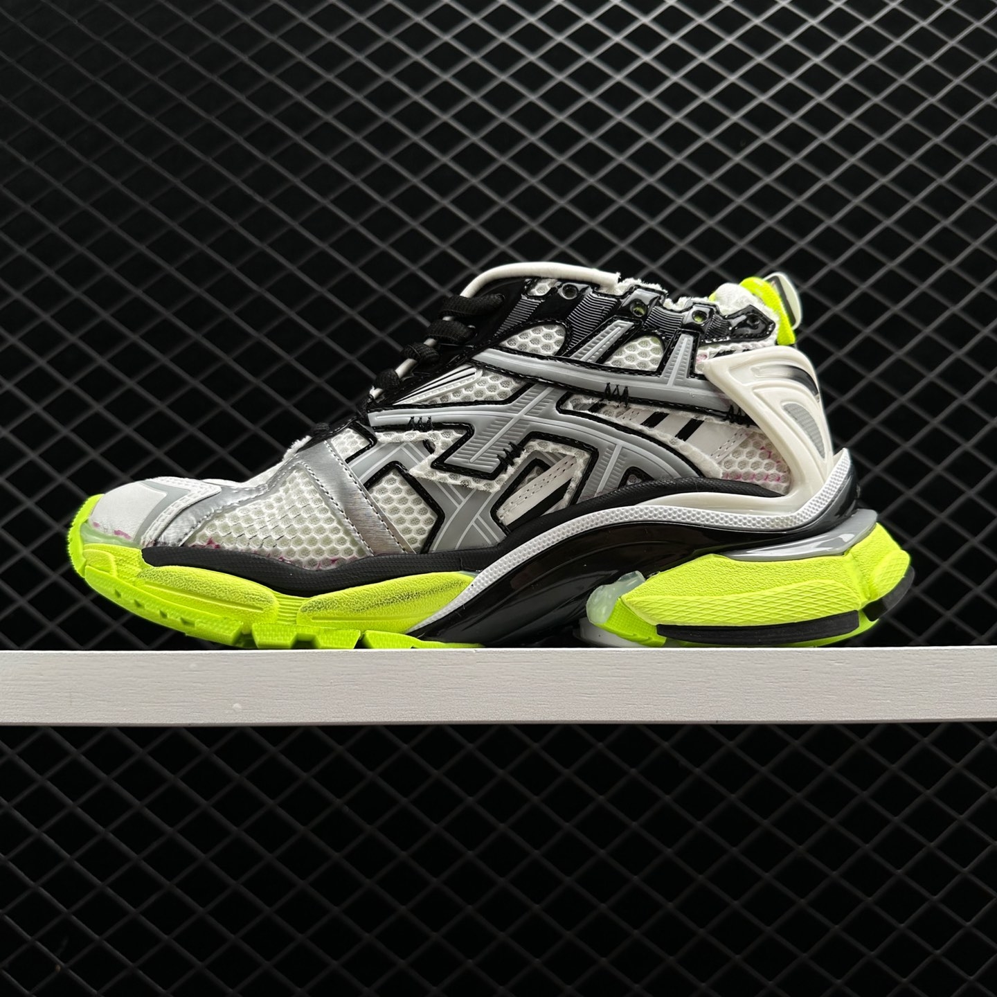 Balenciaga Runner Sneaker 'White Fluo Yellow' 677403 W3RBP 1093 - Stylish and vibrant sneakers for modern fashion enthusiasts