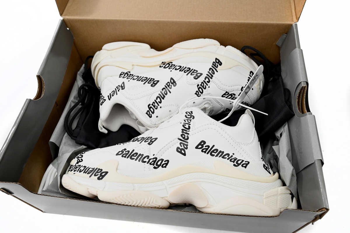 Balenciaga Wmns Triple S 'Logotype - White' 524039 W2FAB 9010 | Trendy Women's Sneakers