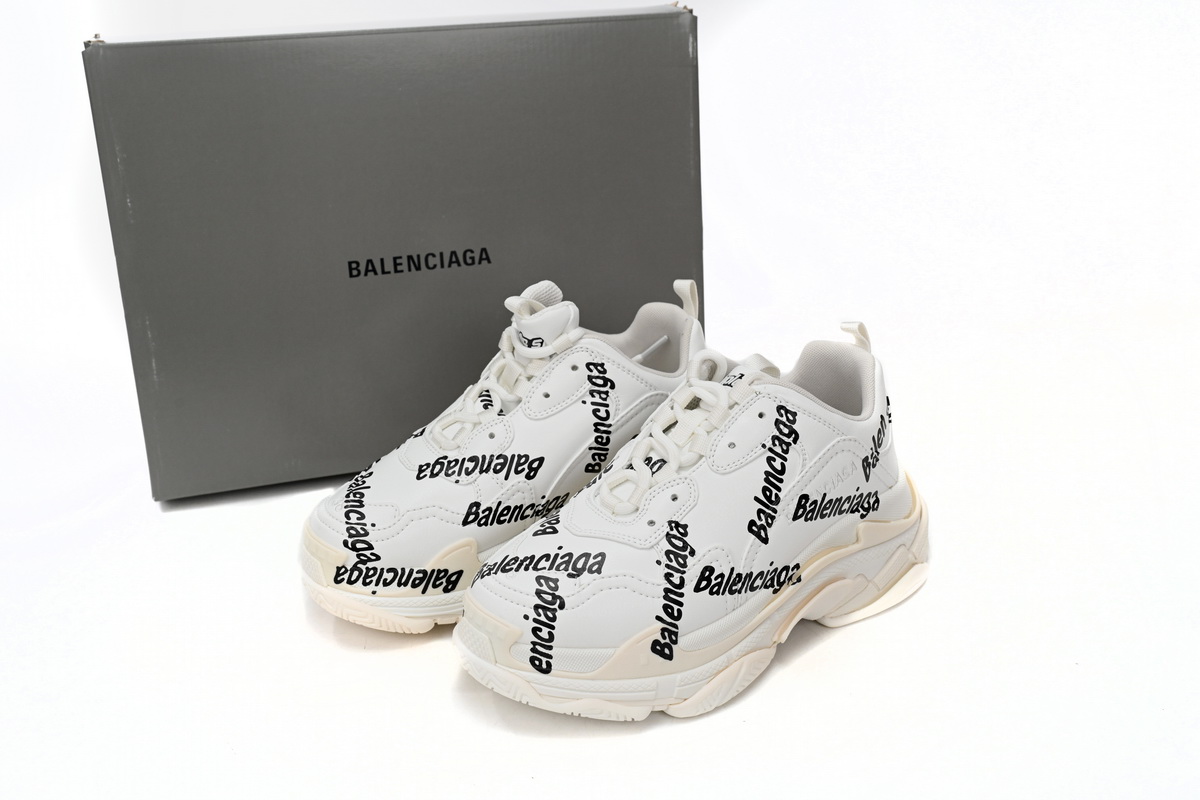 Balenciaga Wmns Triple S 'Logotype - White' 524039 W2FAB 9010 | Trendy Women's Sneakers