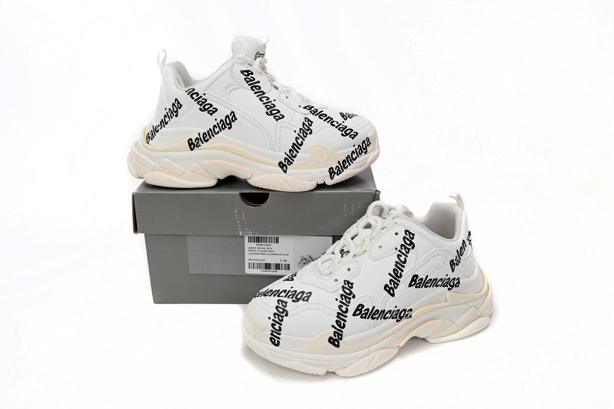 Balenciaga Wmns Triple S 'Logotype - White' 524039 W2FAB 9010 | Trendy Women's Sneakers