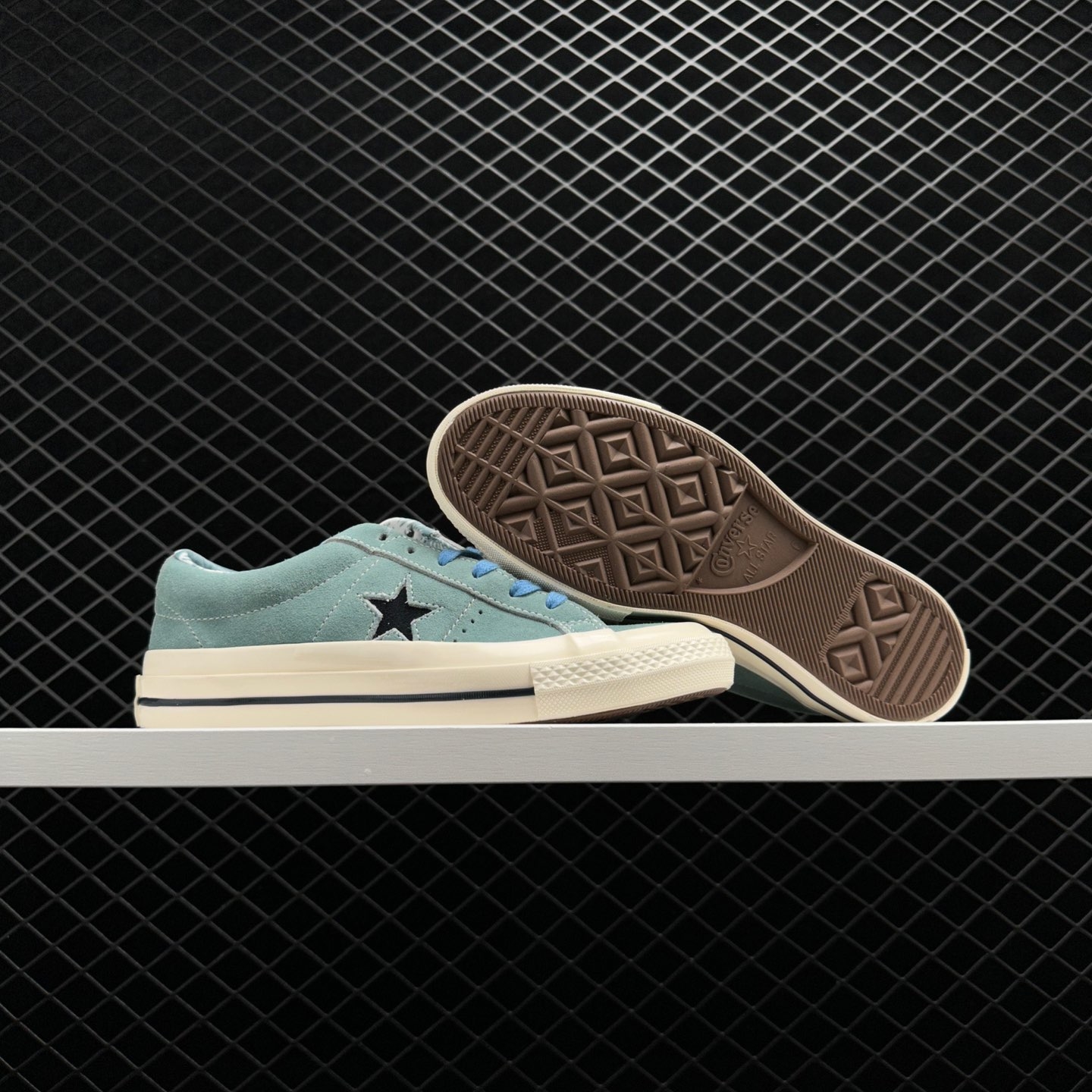 Converse One Star Pro Vintage Suede Low in Tidepool Grey - A04157C